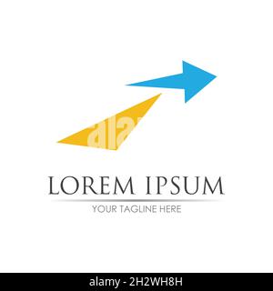 Arrow vector illustration icon Logo Template design Stock Vector
