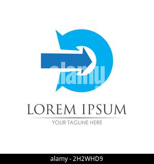 Arrow vector illustration icon Logo Template design Stock Vector