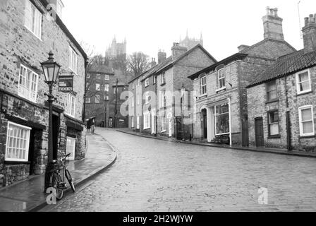 Steep Hill and Jews' Court and Jews' House in Lincoln Stock Photo