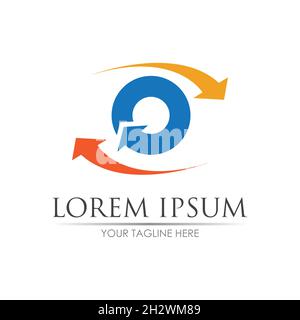 Arrow vector illustration icon Logo Template design Stock Vector