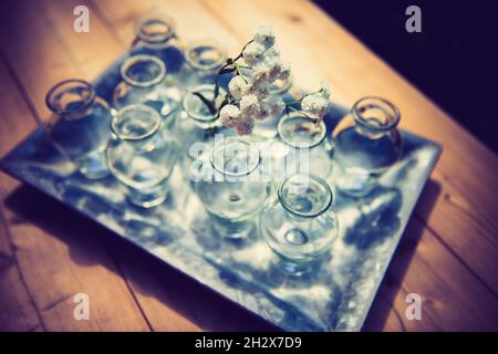 Glass Vases Decoration Stock Photo
