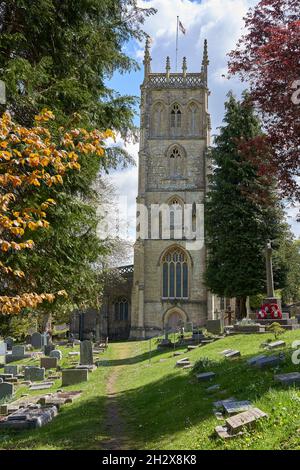 Church of St James the Great above Winscombe in the Mendip Hills Somerset UK Stock Photo