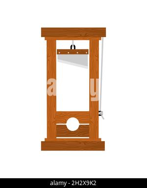 Guillotine isolated. instrument of death penalty. vector illustration Stock Vector