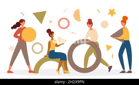 Work together concept Stock Vector