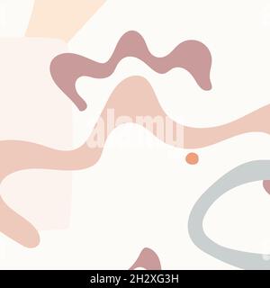 Abstract background image with rounded zigzag shapes in muted tones. Stock Vector