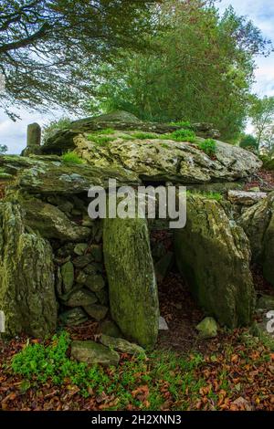 Fine example of a well preserved megalithic tomb in County Cork, Ireland.. Stock Photo