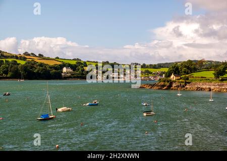 The beautiful summer view of Glandore Harbour in County Cork, Ireland. Stock Photo