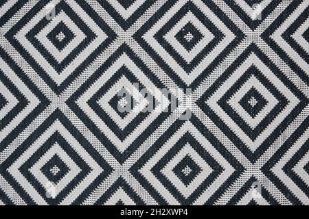 black and white pattern on a carpet as background photo Stock Photo