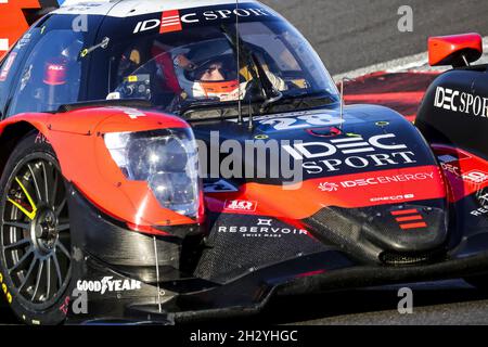 Portimao, Portugal, 23/10/2021, 28 Lafargue Paul (fra), Chatin Paul-Loup (fra), Pilet Patrick (fra), Idec Sport, Oreca 07 - Gibson, action during the 2021 4 Hours of Portimao, 5th round of the 2021 European Le Mans Series, from October 21 to 24, 2021 on the Algarve International Circuit, in Portimao, Portugal - Photo: Paulo Maria/DPPI/LiveMedia Stock Photo