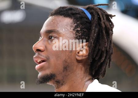 Trento, Italy. 24th Oct, 2021. Portrait of Nicola Akele - NutriBullet Treviso during Dolomiti Energia Trentino vs Nutribullet Treviso Basket, Italian Basketball A Serie Championship in Trento, Italy, October 24 2021 Credit: Independent Photo Agency/Alamy Live News Stock Photo