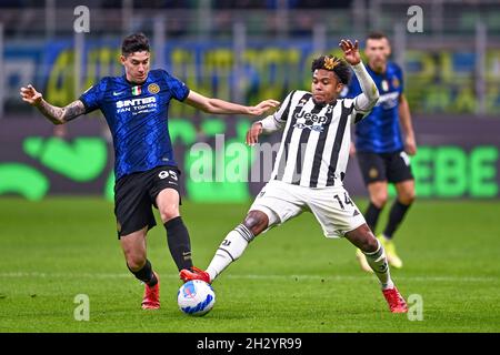 Weston McKennie (Juventus) Alessandro Bastoni (Inter) during the