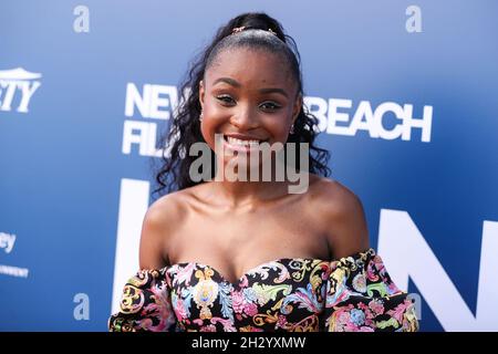 Newport Beach, United States. 24th Oct, 2021. NEWPORT BEACH, ORANGE COUNTY, CALIFORNIA, USA - OCTOBER 24: Actress Saniyya Sidney arrives at the 22nd Annual Newport Beach Film Festival - Festival Honors And Variety's 10 Actors To Watch held at The Balboa Bay Club And Resort on October 24, 2021 in Newport Beach, Orange County, California, United States. (Photo by Xavier Collin/Image Press Agency) Credit: Image Press Agency/Alamy Live News Stock Photo