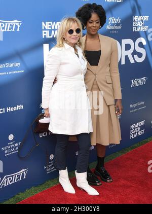 Moses Ingram walking on the red carpet at Essence 15th Annual Black Women  in Hollywood Awards held at The Beverly Wilshire Hotel in Beverly Hills, CA  on March 24, 2022. (Photo By