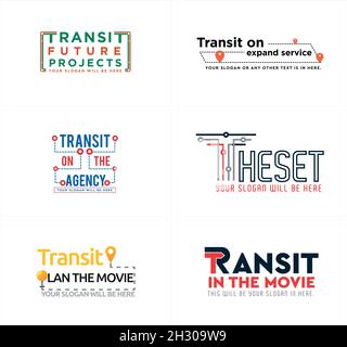 Modern industrial business technology service street place transit logo design Stock Vector