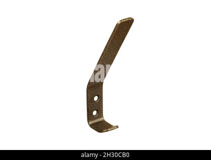 Clothes hook painted with polymer paint isolated on white background. Stock Photo