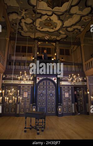 General View of the Sam Wanamaker Playhouse during The Duchess of Malfi photocall at the Sam Wanamaker Playhouse, part of Shakespeare's Globe - London Stock Photo