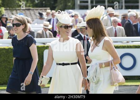 Zara Phillips attends Glorious Goodwood Stock Photo