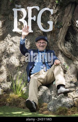 Steven Spielberg attends The BFG UK premiere in Leicester Square - London Stock Photo