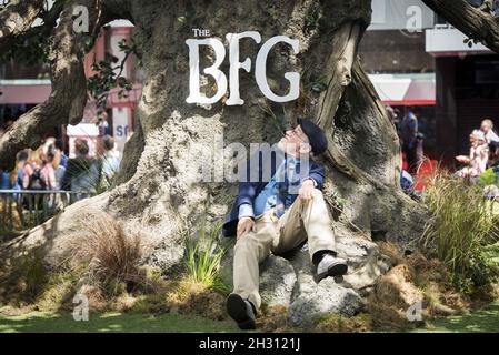 Steven Spielberg attends The BFG UK premiere in Leicester Square - London Stock Photo