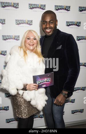 Vanessa Feltz and Ben Ofoedu attend the Eugenius! Gala at The Other Palace, London. Picture date: Wednesday 31st January 2018. Photo credit should read: David Jensen/EMPICS Entertainment Stock Photo