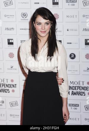 Jessica Brown-Findlay (Actress) attends The MOET British Independent Film Awards,   at Old Billingsgate Market, London, 5th December 2010. Stock Photo