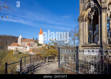 Goticky kralovsky hrad Krivoklat, CHKO Krivoklatsko, Ceska republika / gothic royal castle Krivoklat, Central Bohemian region, Czech republic Stock Photo