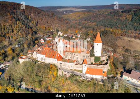 Goticky kralovsky hrad Krivoklat, CHKO Krivoklatsko, Ceska republika / gothic royal castle Krivoklat, Central Bohemian region, Czech republic Stock Photo