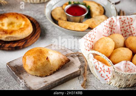 Various oriental traditional pastries on the table Stock Photo