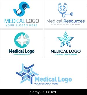 Modern medical medicine initial letter S logo design Stock Vector