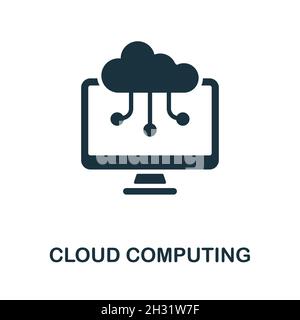 Cloud Computing icon. Monochrome sign from industry 4.0 collection. Creative Cloud Computing icon illustration for web design, infographics and more Stock Vector