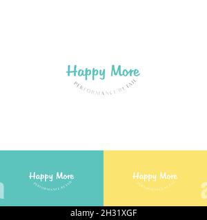 Wordmark handwritten letter typeface logo design Stock Vector