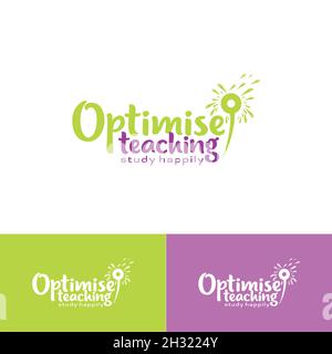 Optimize Teaching Education Summer camp logo design Stock Vector