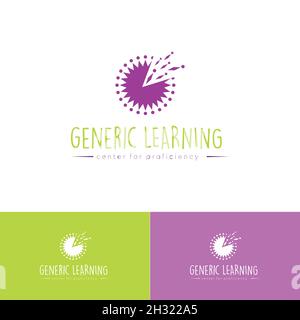 Generic learning education dandelion flower logo design Stock Vector