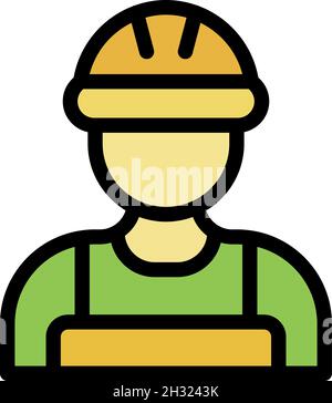 Tiler avatar icon. Outline tiler avatar vector icon color flat isolated Stock Vector