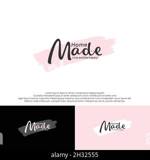 Modern wordmark handwritten logo design Stock Vector