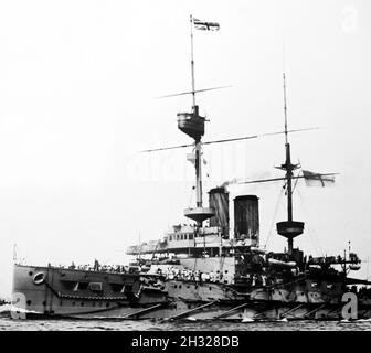 HMS Formidable, early 1900s Stock Photo