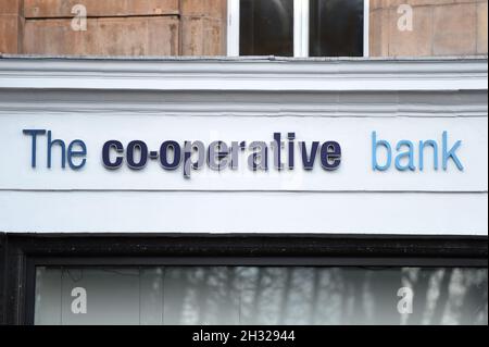 File photo dated 13/02/2017 of a Co-operative Bank sign in Islington, London. An audacious attempt by the Co-operative Bank to take over TSB has not led anywhere, it confirmed on Monday. Issue date: Monday October 25, 2021. Stock Photo