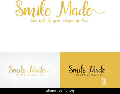 Wordmark handwritten typography lettering logo design  Stock Vector
