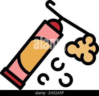Building polyurethane foam icon. Outline building polyurethane foam vector icon color flat isolated Stock Vector
