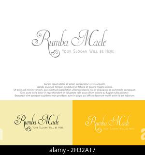 Modern handwritten wordmark logo design template  Stock Vector