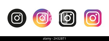 Social media icons illustration instagram Stock Vector