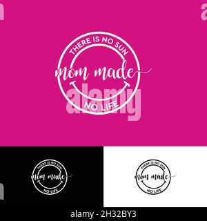 Modern circle handwritten logotype or label template Stock Vector