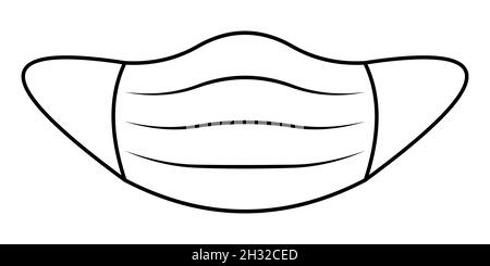 Medical protective face mask badge, protection against coronavirus stock illustration Stock Vector