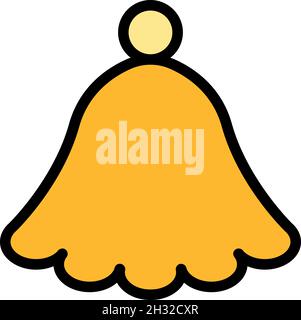 Hat for sauna icon. Outline of hat for sauna vector icon thin line color flat isolated Stock Vector
