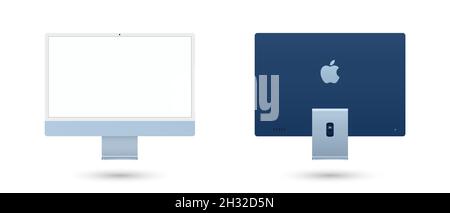 Device screen mockup. monoblock monitor, with blank screen for you design. Vector EPS10 Stock Vector