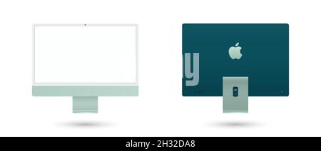 Device screen mockup. monoblock monitor, with blank screen for you design. Vector EPS10 Stock Vector