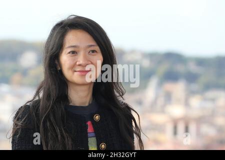 Rome, Italy. 25th Oct, 2021. Rome, hotel De la Ville, 'Eternals' film photocall. Pictured: Chloe Zhao Credit: Independent Photo Agency/Alamy Live News Stock Photo