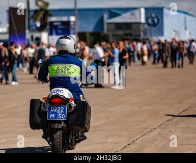 Zhukovsky Airport, Moscow, Russia August 19, 2011 a police patrolman Stock Photo