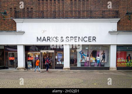Marks and Spencer clothing store shop in Salisbury, Wiltshire, UK Stock Photo