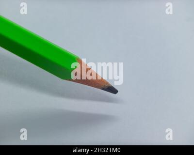 Pencil on a blank white paper, concept of ideas, creativity and inspiration Stock Photo